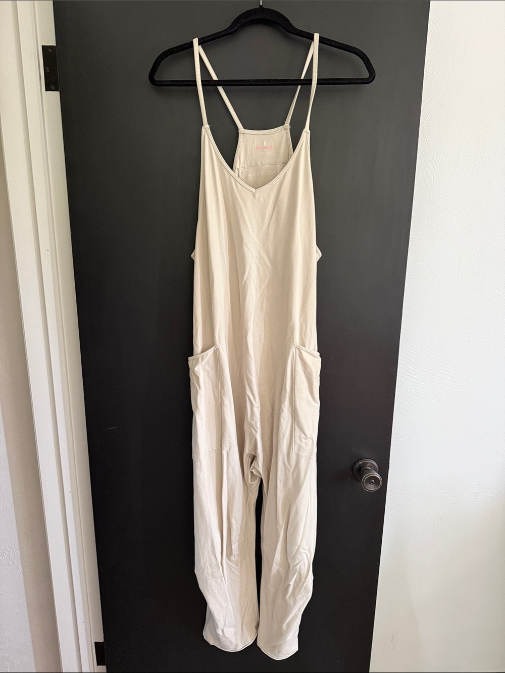 FP Movement by Free People Cream Lightweight Relaxed Jumpsuit